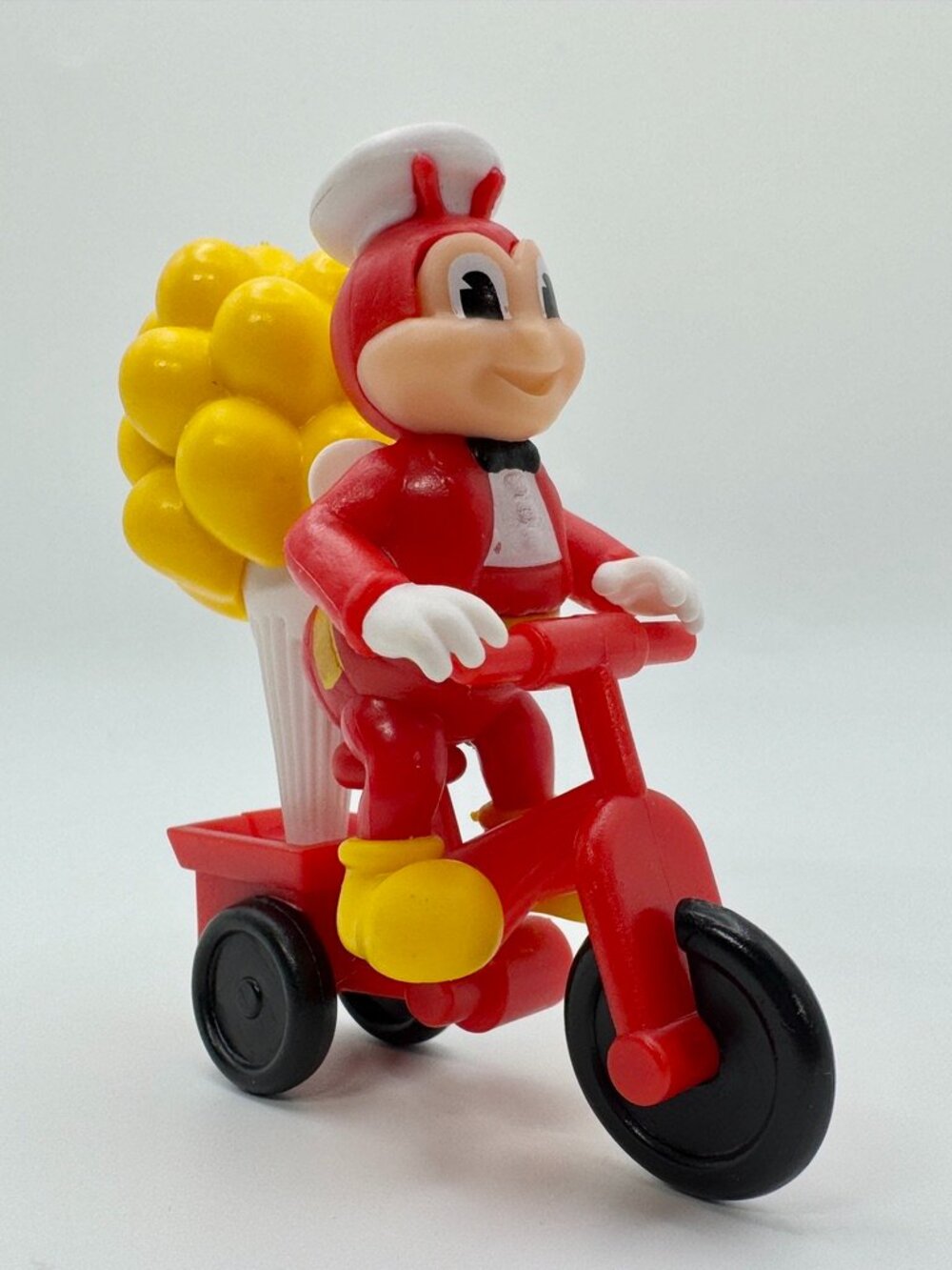 Jollibee BICYCLE MOPED with BALLOONS Figure 3" Jolly Kiddie Meal Toy Cake Topper